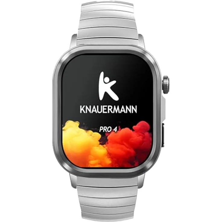 Knauermann PRO 4 (2026), Smartwatch mit 47 mm Gehäuse, AMOLED-Display, EKG, Blutdruckmessung, 75 Sportarten, bis zu 30 Tage Akkulaufzeit – Bild 3