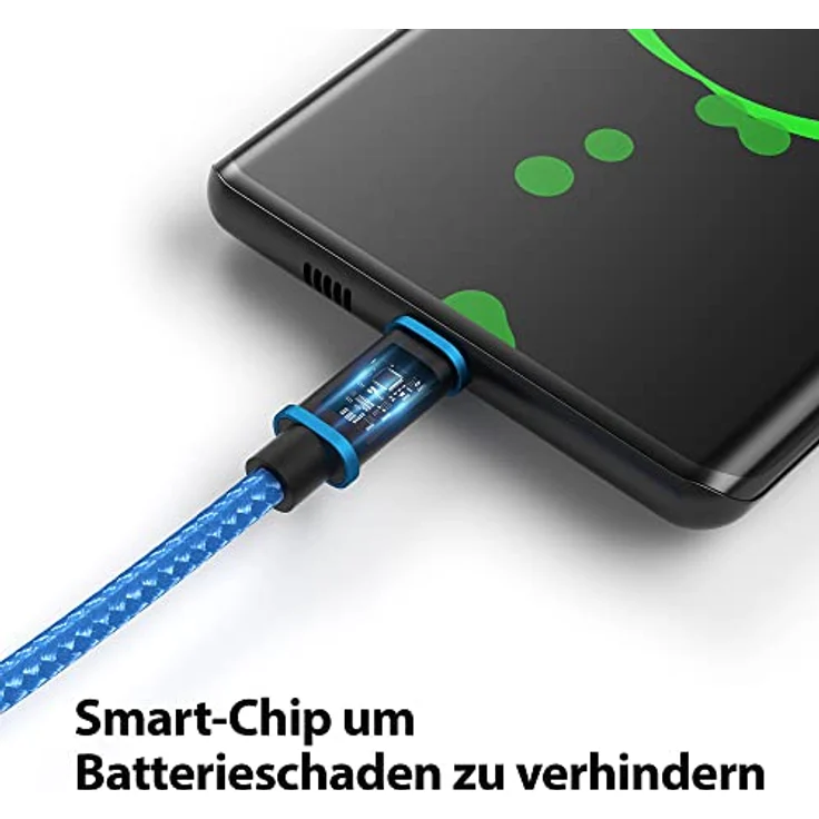 JAMEGA – 2m Premium Micro USB Kabel | Nylon geflochtenes USB Ladekabel Datenkabel für Micro USB Geräte kompatibel mit Samsung, HTC, Huawei, Sony, Nokia, Kindle, PS4 XBOX Controller – Blau – Bild 5