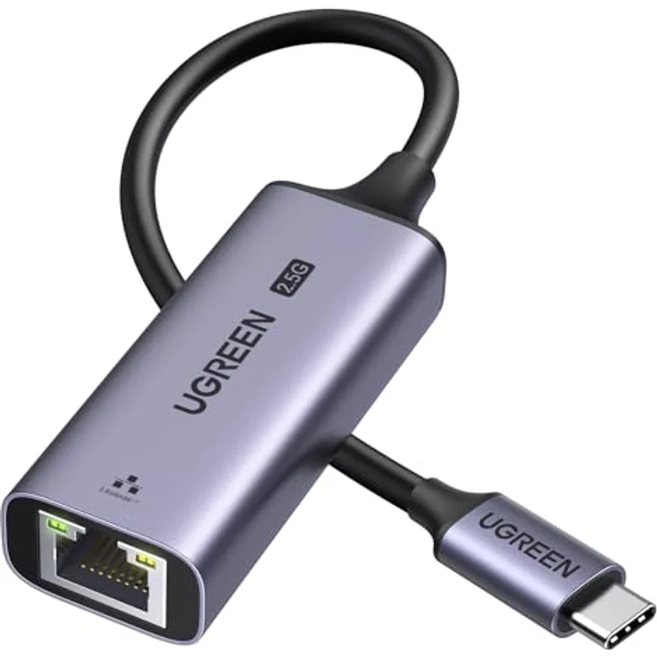 UGREEN USB C 2.5G LAN Adapter Ethernet Adapter RJ45 2500Mbps Netzwerkadapter, kompatibel mit MacBook Pro M4, Mac Mini M4, iPad Pro/Air, Mac Pro/Air, Galaxy S24, Windows 11/10/8, macOS usw. – Bild 1