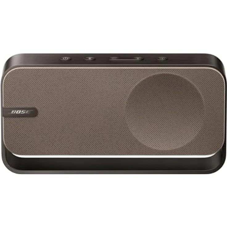 Bose SoundLink Home Lautsprecher, Premium, tragbarer Bluetooth-Regal-Lautsprecher, 9 Stunden Akkulaufzeit, warmes Holz – Bild 4