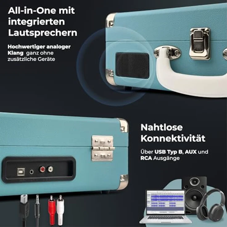 Denver Plattenspieler in blau (VPL-120) – Bild 3