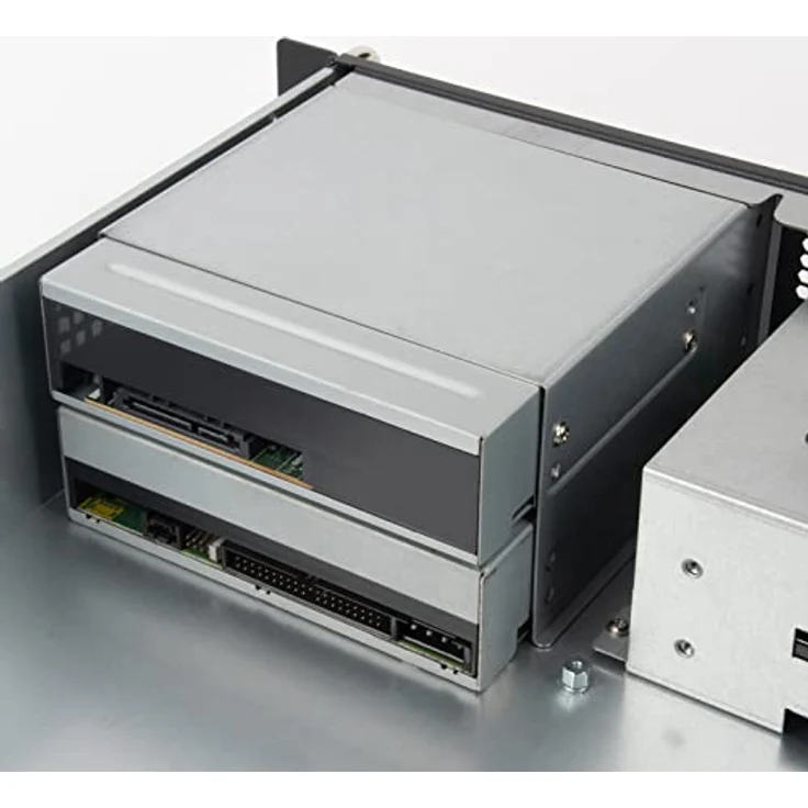 SilverStone SST-RM23-502-MINI, Rackmount Server Gehäuse 2U für Micro-ATX mit 2x 5,25-Zoll-Laufwerken, schwarz – Bild 9