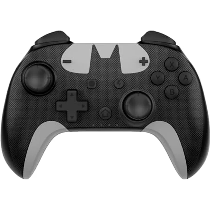 DRAGON SHOCK PopTop Wireless Controller The Signal Switch für Nintendo, kabelloser Gamepad mit Turbo-Funktion und 4 Vibrationsstufen, schwarz
