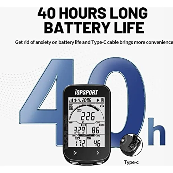 iGPSPORT Fahrradcomputer GPS ANT Funktion iGS50E drahtlos, schwarz – Bild 7