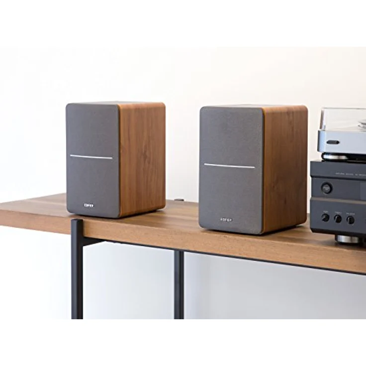 Edifier P12 Passive Bücherregal-Lautsprecher, 2-Wege-Lautsprecher mit integrierter Wandhalterung, Holzfarbe, benötigt Verstärker oder Empfänger, 1 Paar – Bild 2