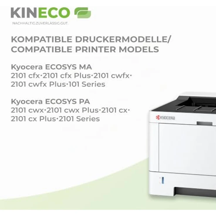 Kineco Toner TK5480, kompatibel mit Kyocera ECOSYS, 4er Set CMYK, 1.250 Seiten pro Farbe, inklusive Füllstandschip – Bild 2