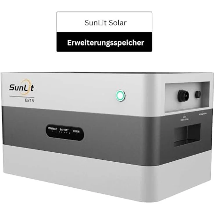 Sunlit Stromspeicher B215, 2150 Wh Solar Powerbank mit 2 MPPT und bis zu 1920 Watt Ausgangsleistung, erweiterbar für Balkonkraftwerke, Energie auch für die Nacht – Bild 1