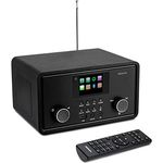 MEDION P85027 Internetradio (DAB Plus, UKW Radio, Spotify Connect, WLAN, Bluetooth, Streaming, Equalizer, Farbdisplay, USB, AUX, Wecker, Schlummerfunktion, Sleep Timer) schwarz