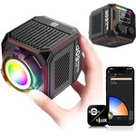 Rollei LUX 60 RGB Cube, 60 W LED Videoleuchte mit integriertem Akku, USB-C Aufladung, Steuerung per Candela App, 13 FX-Modi, kompaktes Format für Fotografie und Videos