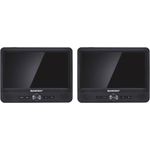 Silvercrest Tragbarer DVD-Player SPDP 18 A1, 2 Bildschirme je 9 Zoll, integrierter Akku, USB- und SD-Kartenanschluss, inkl. Kopfstützenhalterungen und Fernbedienung