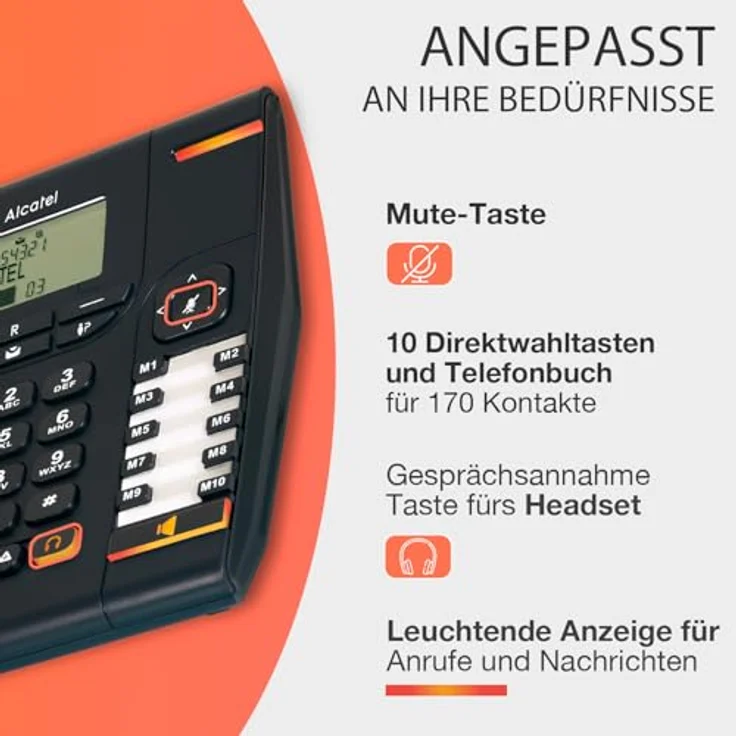 Alcatel Temporis 880 schwarz Kompakt-Telefon, ATL1417258 – Bild 4