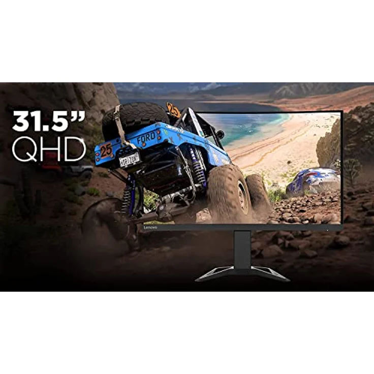 Lenovo G32qc-30 31,5" 2K Gaming Monitor 2560x1440 170Hz 350 nits 0,5ms Reaktionszeit HDMI DisplayPort AMD FreeSync Premium integr. Lautsprecher höhenverstellbar schwarz – Bild 5