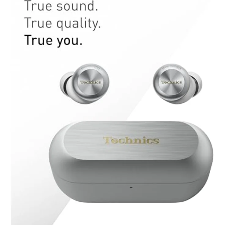 Technics EAH-AZ100-S Kabellose Ohrhörer mit Geräuschunterdrückung, 10mm Magnetic Fluid Driver, Multipoint-Bluetooth, Voice Focus AI, Bequeme In-Ear-Kopfhörer, Silber – Bild 2
