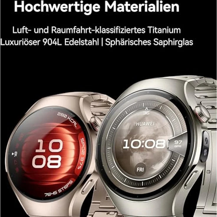 Huawei Watch 5, 46 mm Smartwatch mit EKG-Funktion, TruSleep-Monitoring und eSIM, schwarz – Bild 4