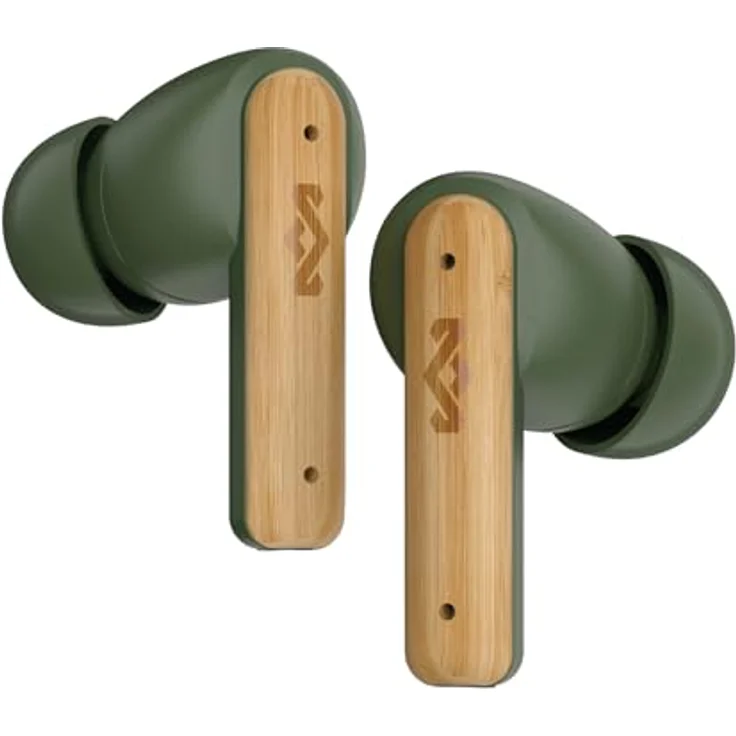 House of Marley Little Bird TWS Green, Nachhaltige drahtlose In-Ear-Kopfhörer mit 30 Stunden Akkulaufzeit und Touch-Bedienung – Bild 1