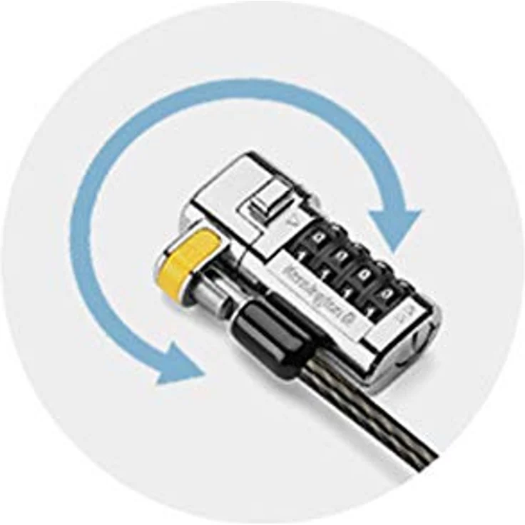 Kensington ClickSafe® Universal 3-in-1 Zahlenschloss, Kabelschloss für Laptops mit 1,8 m Länge, Schwarz – Bild 8