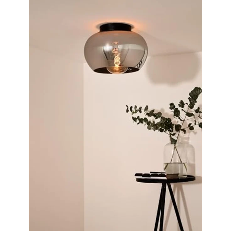 LUCIDE JUDI - Deckenleuchte - Glas - Ø 30,5 cm - Rauchfarbe Grau, LED-kompatibel, Dimmbar – Bild 5