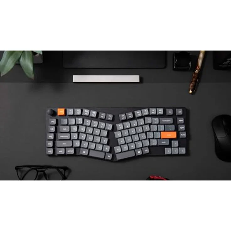 Keychron K15 MAX Custom Wireless Mechanische Tastatur 2.4 GHz/Bluetooth/USB-C, weiß LED, QMK/VIA Programmierbare Makros, PBT Keycaps, für Mac Windows, Super Red Switch, 75% Alice QWERTY US Layout. – Bild 2