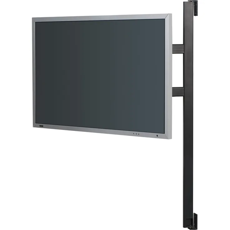 Wissmann Designer TV-Halter solution art 121-3, Schwenkbar für TV 65" bis 85", schwarz, mit unsichtbarem Kabelverlauf