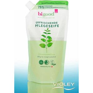 Bild für bi good Flüssigseife Zitronenmelisse Nachfüllbeutel 300 ml – Natürliche