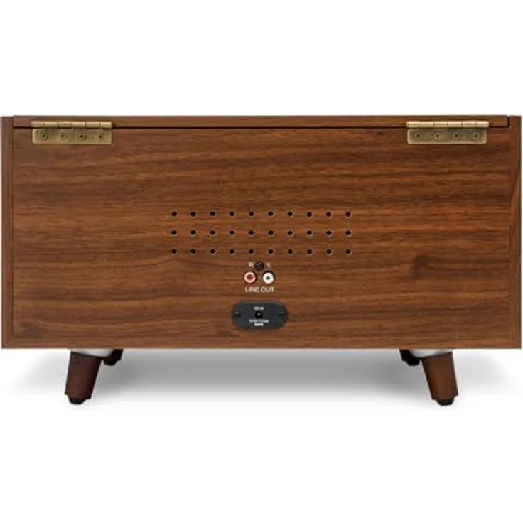 Victrola The Century 6-in-1 Music Center, Plattenspieler mit Bluetooth, CD-Player, Kassettendeck und UKW-Radio, braun – Bild 4