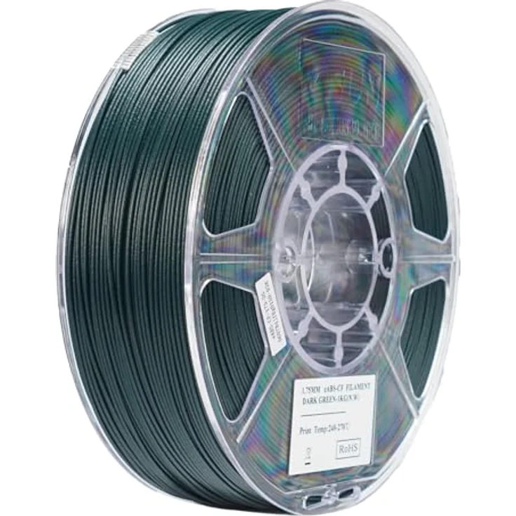 eSUN ABS-CF Carbon Fiber Filled ABS Filament 1.75mm, 1KG Spule (2.2 LBS), hohe Festigkeit, Dunkelgrün – Bild 1