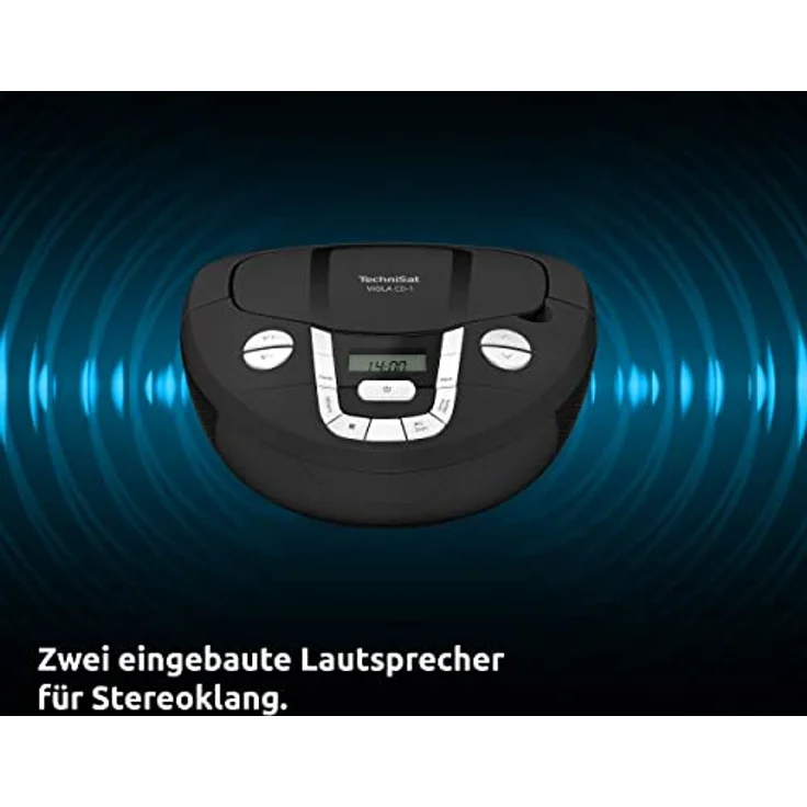 TechniSat Viola CD-1 - tragbarer Stereo CD-Player, Boombox mit Tragegriff, UKW, Bluetooth, 2 x 1 Watt – Bild 6