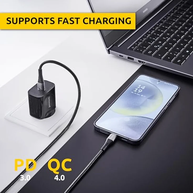 Intenso C315C USB-C auf USB-C Kabel, 60W Schnellladung, 1,5 m, robust mit verstärktem Knickschutz, schwarz – Bild 5
