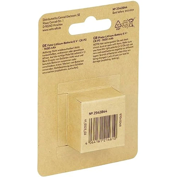 VOLTCRAFT CRP2 Fotobatterie CR-P 2 Lithium 1400 mAh 6 V 1 St. – Bild 3