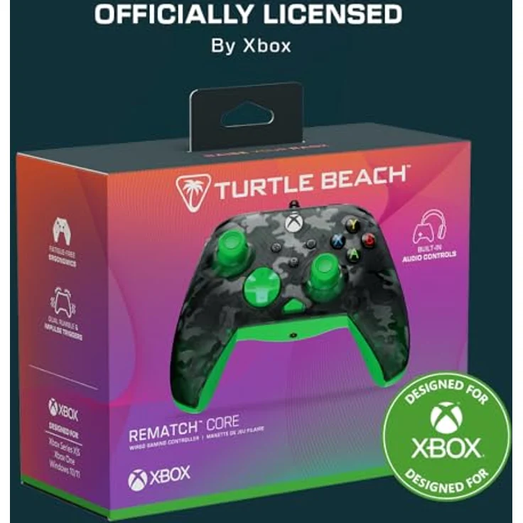 Turtle Beach Rematch Core Wired Controller | XB | Anpassbare 2-Stopp-Impuls-Trigger, Ghost Camo Black & Green – Bild 6