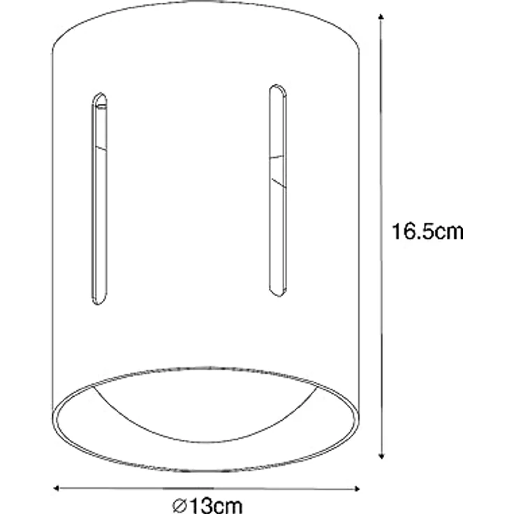 Qazqa Yana Design-Deckenlampe schwarz mit goldenen Akzenten, Aluminium-Zylinder, E27, Dimmbar, für Wohnzimmer und Schlafzimmer – Bild 4
