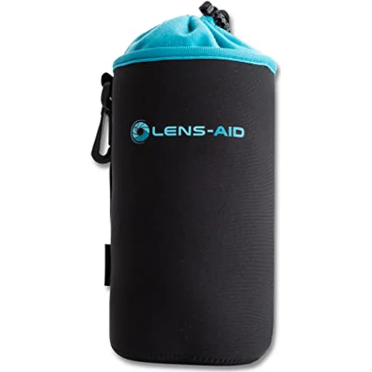 LENS-AID Neopren Objektivbeutel mit Fleece-Fütterung als Set oder einzeln Objektivtasche BZW. Köcher als Schutz für Objektiv, Blitz, Monitor, Kamera-Zubehör - Preisvergleich – Bild 1