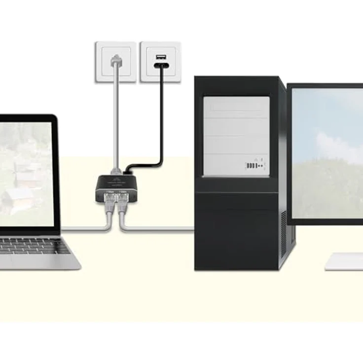 LogiLink Gigabit-Ethernet-Splitter 1 auf 2, 1000 Mbit/s, Netzwerk-Switch – Bild 4