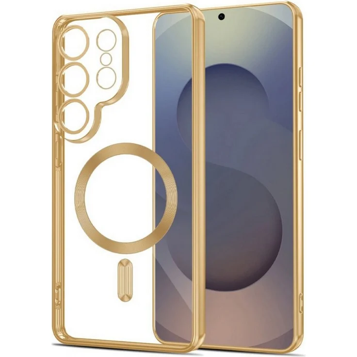 TECH PROTECT Handyhülle MagFlex für Samsung Galaxy S26 Ultra, Glänzendes Gold, Magnetisches Case mit weicher Mikrofaser-Innenseite, 6,9 Zoll