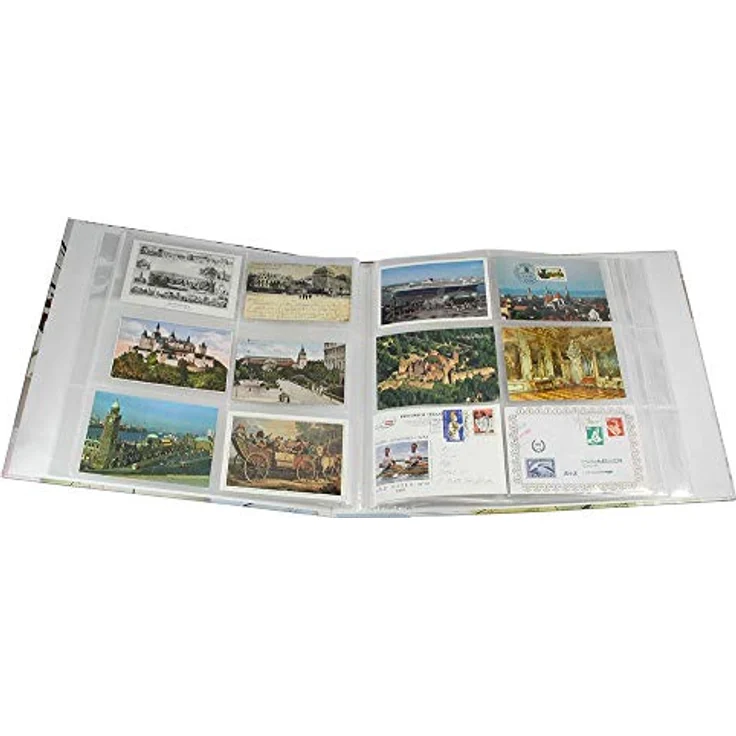 Schwäbische Albumfabrik Postkartenalbum Retro Big, 50 transparente Blätter für 300 oder 600 Karten, 165 x 115 mm Fächer – Bild 2