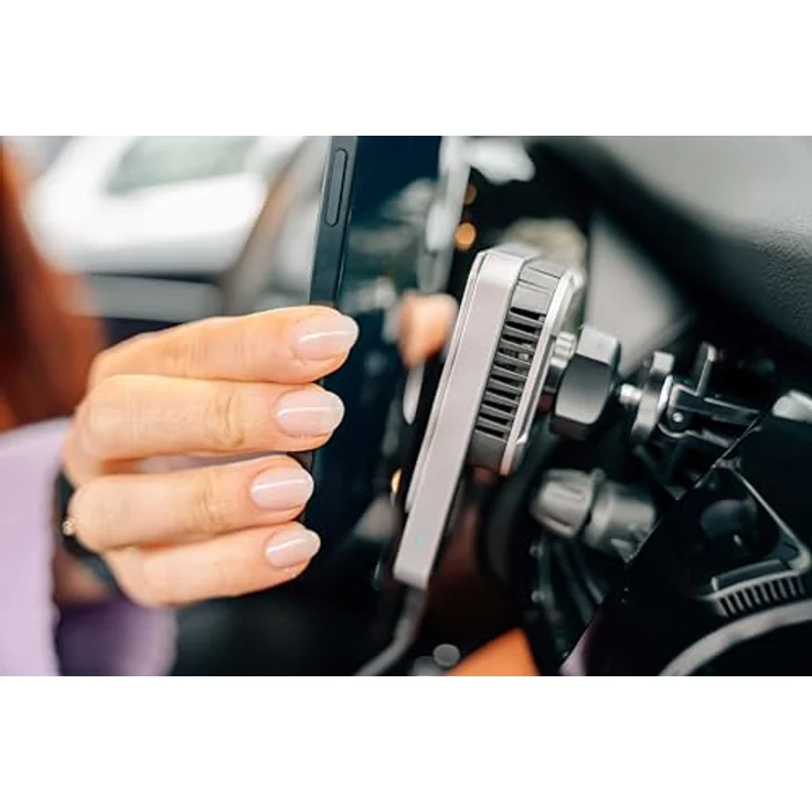 Verbatim Autoladegerät N Drive 15W Rgb Cnd-03 Schwarz Silber/Schwarz Silber 31862, Magnetic Wireless Car Charger – Bild 6