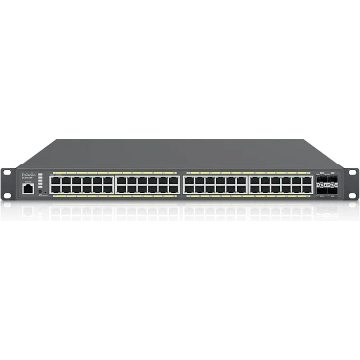 EnGenius ECS1552P Cloud Managed Switch 48-port GbE PoE af/at(+) 410W 4x10Gb SFP+ L2+, Grau