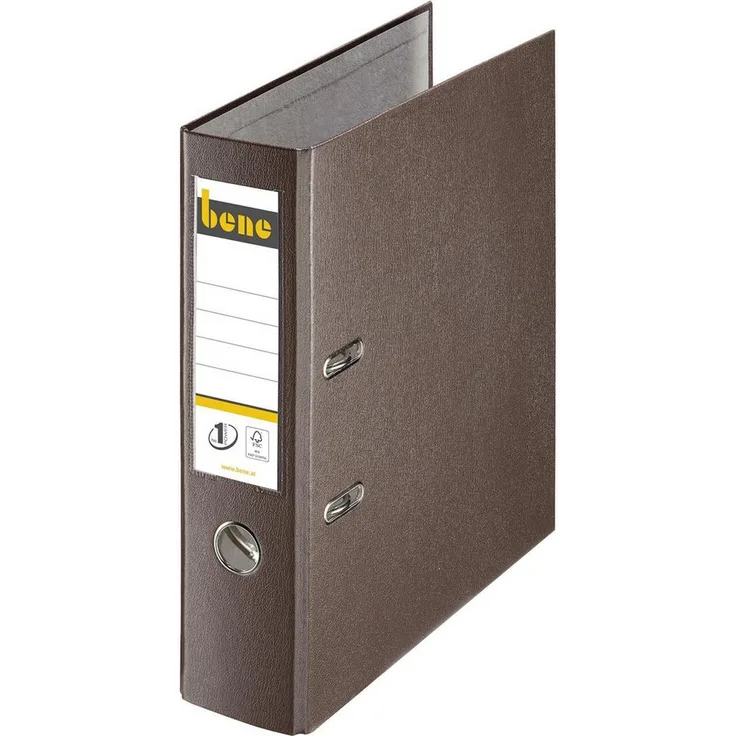 bene Aktenordner bene No.1 Power Ordner braun Kunststoff 8,0 cm DIN A4, schmutz- und feuchtigkeitsabweisend