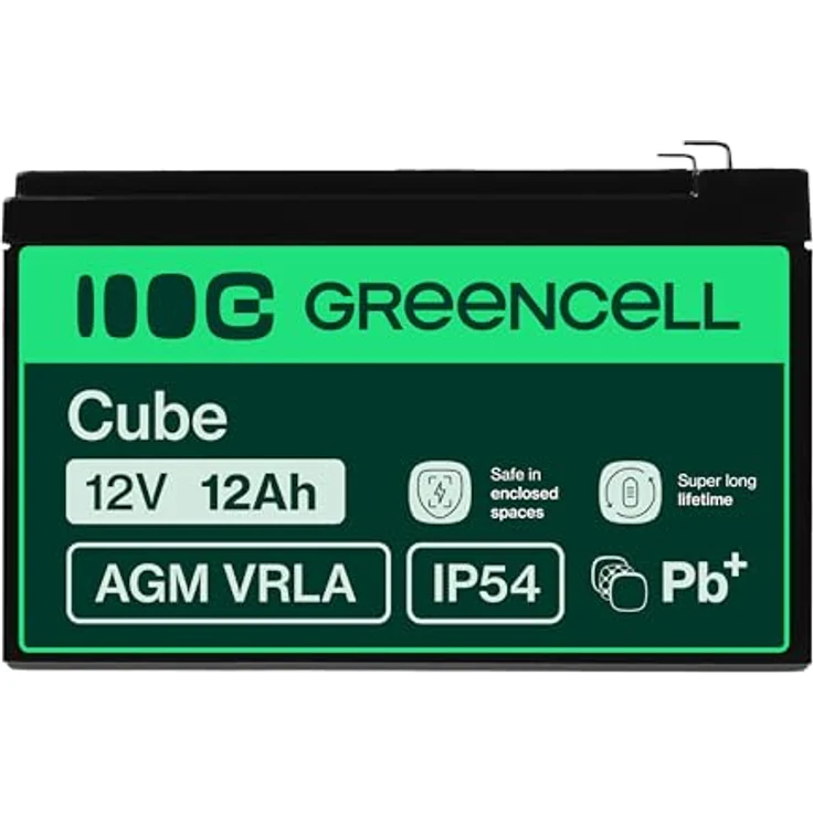 Green Cell AGM07 Bleiakku 12V 12Ah Blei-Vlies (AGM) (B x H x T) 151 x 95 x 98mm Flachstecker 6.35mm Zyklenfest, Wartungsfrei – Bild 4