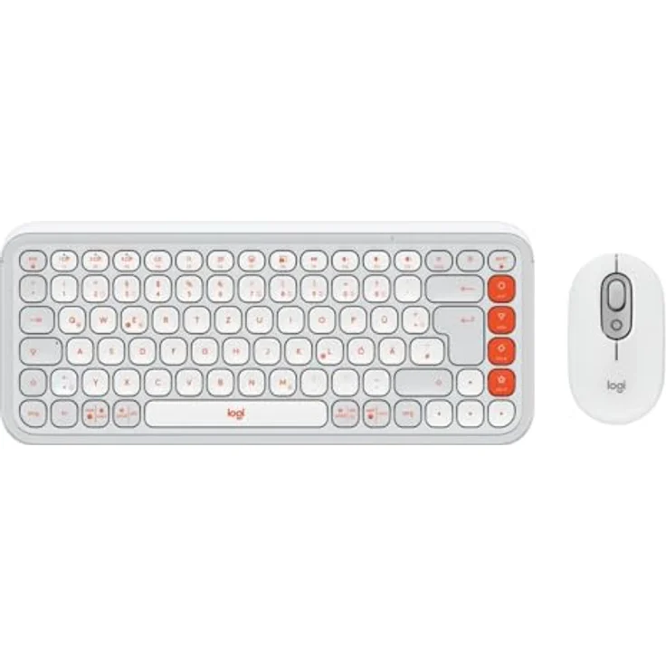 Logitech POP ICON Combo, Bluetooth-Tastatur-Maus-Set, leise Klicks, Easy-Switch - Blau – Bild 1
