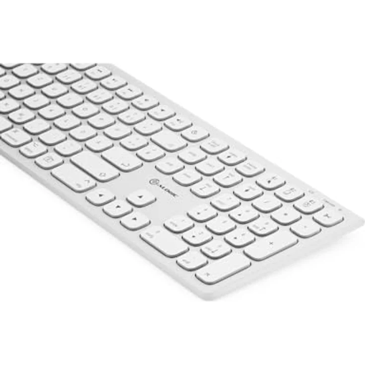 Alogic Echelon Compact USB-C B Tastatur + Maus Set für Mac, kabellos, weiß, ergonomisches Design, Bluetooth 3.0/5.0, wiederaufladbar – Bild 3