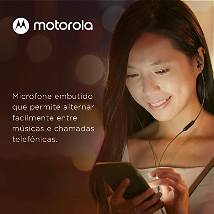 Motorola Sound Earbuds 3-S | In-Ear-Kopfhörer mit Mikrofon | Anti-Tangle-Kabel, tiefem Bass und ergonomischem Design mit bequemer Passform | 3,5 mm | Schwarz – Bild 4