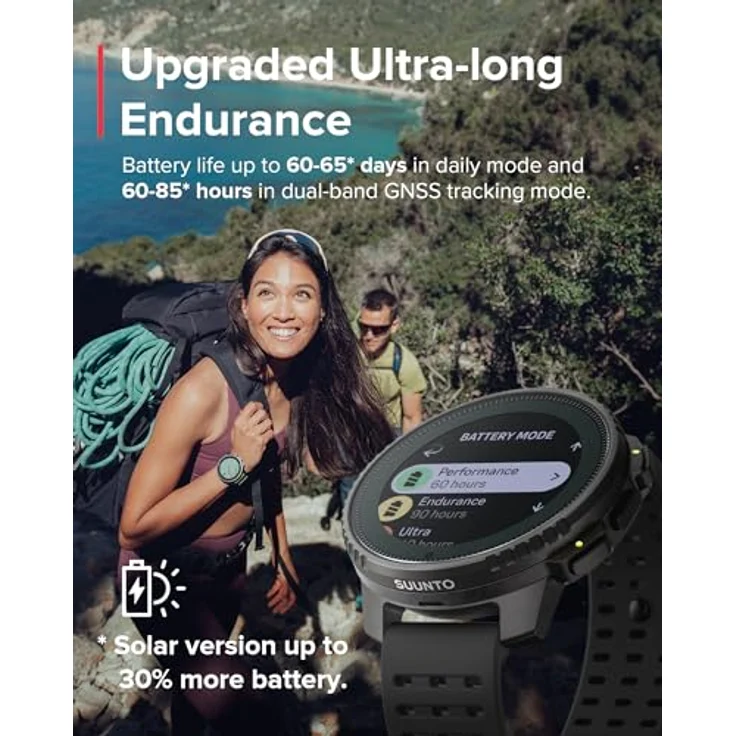 Suunto Vertical Smartwatch (1,4 Zoll) mit bester Akkulaufzeit, Schwarz – Bild 2