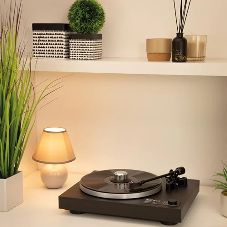 Dynavox Schallplattenklemme VC150, Klemme zum Fixieren der Schallplatte für Vinyl-Plattenspieler, aus Aluminium, Silber – Bild 4