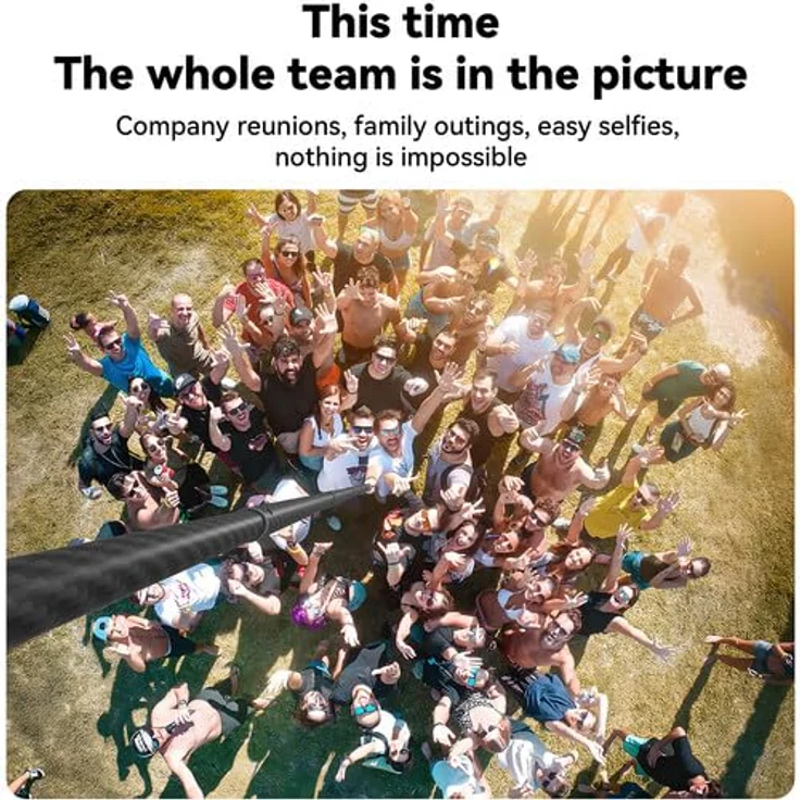 Telesin GP-MNP-300-3, Selfie Stick / Tripod aus Carbonfaser, 3m Höhe, leicht und stabil, kompatibel mit Kameras und Smartphones – Bild 7
