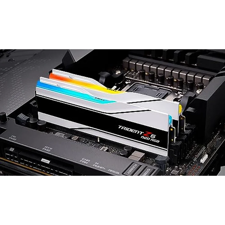 G.SKILL Trident Z5 Neo RGB Serie (AMD Expo) DDR5 RAM 64 GB (2 x 32 GB) 6000MT/s CL30-36-36-96 1,40 V Desktop Computer Arbeitsspeicher UDIMM – Mattweiß (F5-6000J3036G32GX2-TZ5NRW) – Bild 2