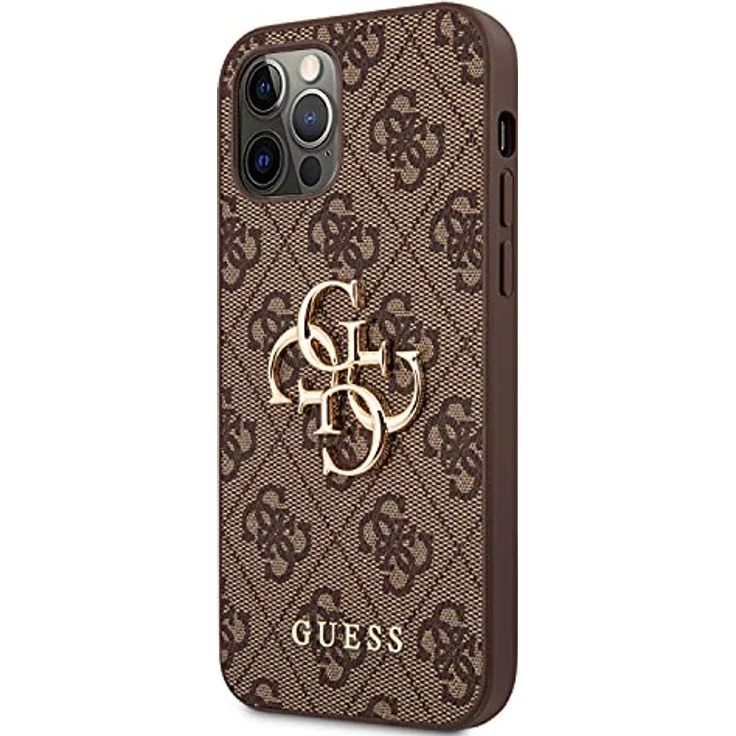 CG MOBILE Guess Hülle für iPhone 12/12 Pro 6,1" braun 4G Big Metal Logo – Bild 2