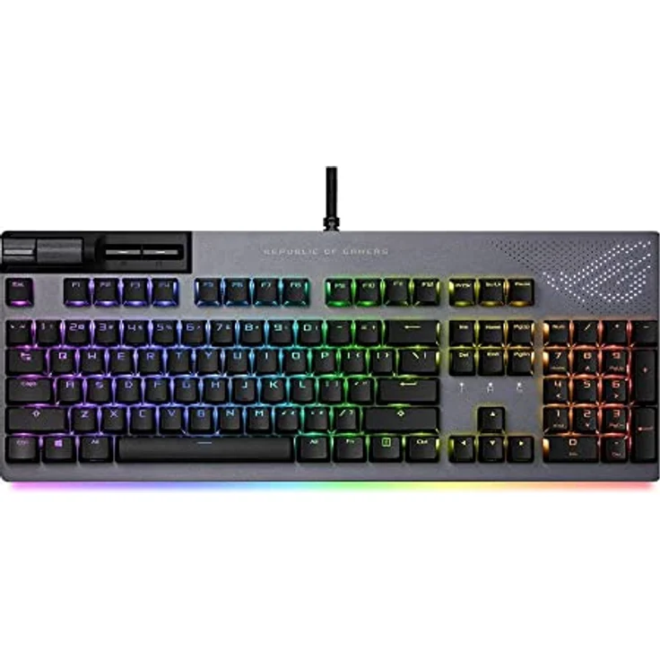 ASUS Rog Strix Flare II Animate Keyboard USB QWERTY Us, 90MP02E6-BKUA01 in Schwarz – Bild 3