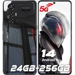CUBOT MAX 5 (2024) 5G Smartphone Ohne Vertrag - 24GB+256GB/1TB, 6.95“ FHD+(144Hz) Gaming Smartphone, 100MP Kamera, 5100mAh/33W, Dual SIM 5G/Android 14/NFC/Face ID/BT5.3/WIFI 6 - Schwarz