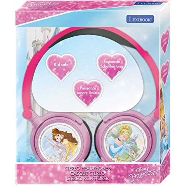 Lexibook Disney Princesa Rapunzel Stereokopfhörer, kinderfreundliche Kraft, faltbar und einstellbar, Rosa - Schwarz, HP010DP – Bild 7